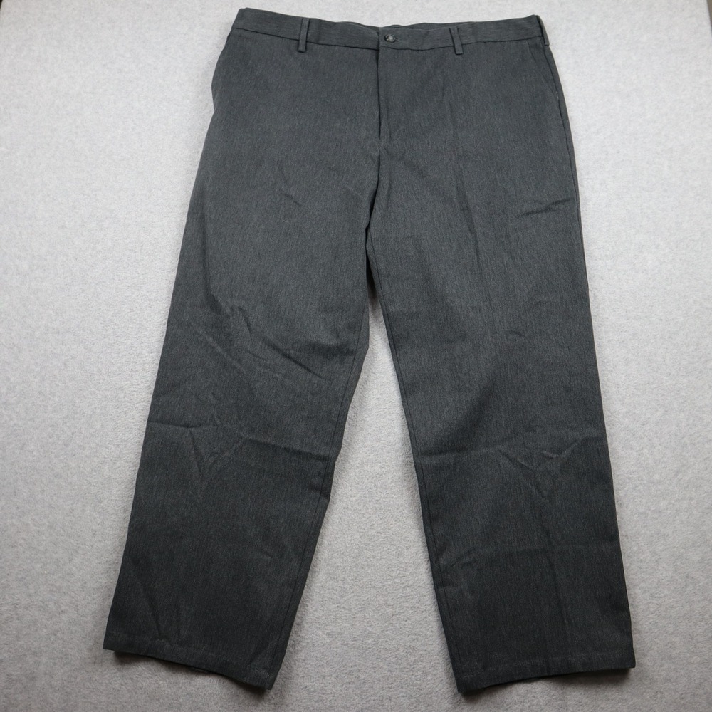 Dockers Pants Mens 40x30 Classic Fit Gray Flat Front Straight Leg Khaki Trousers
